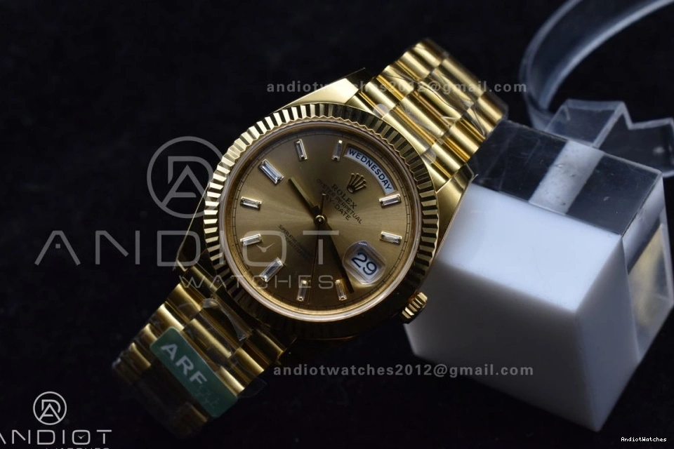 On VR3255 Dial YG Edition Sustainable 228238 654 Best 40 Bracelet Date ARF Crystal Weight) 1:1 President (Gain Gold Day 0415